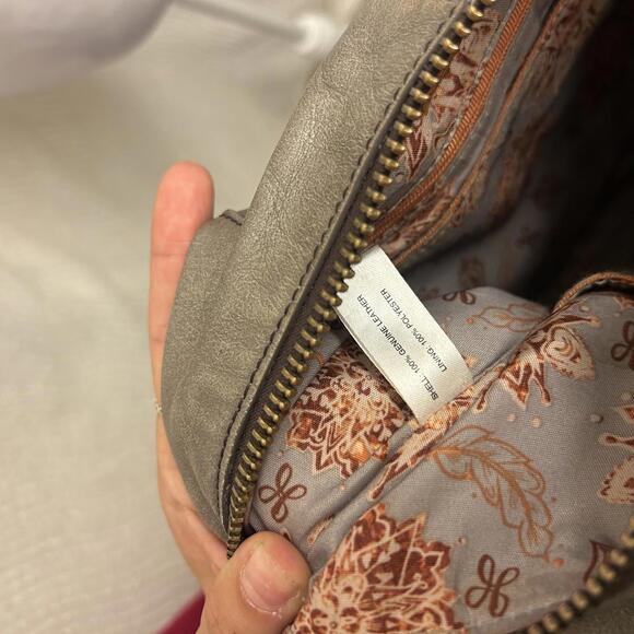 Hobo International Leather Shoulder Bag Ash Gray Soft Slouchy Purse - Picture 7 of 8